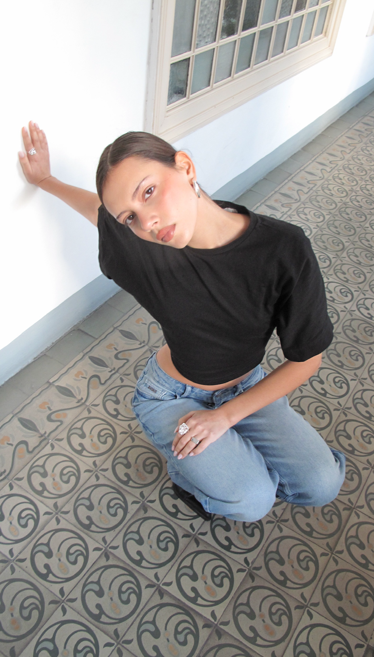 KOMORI CROPPED TOP BLACK