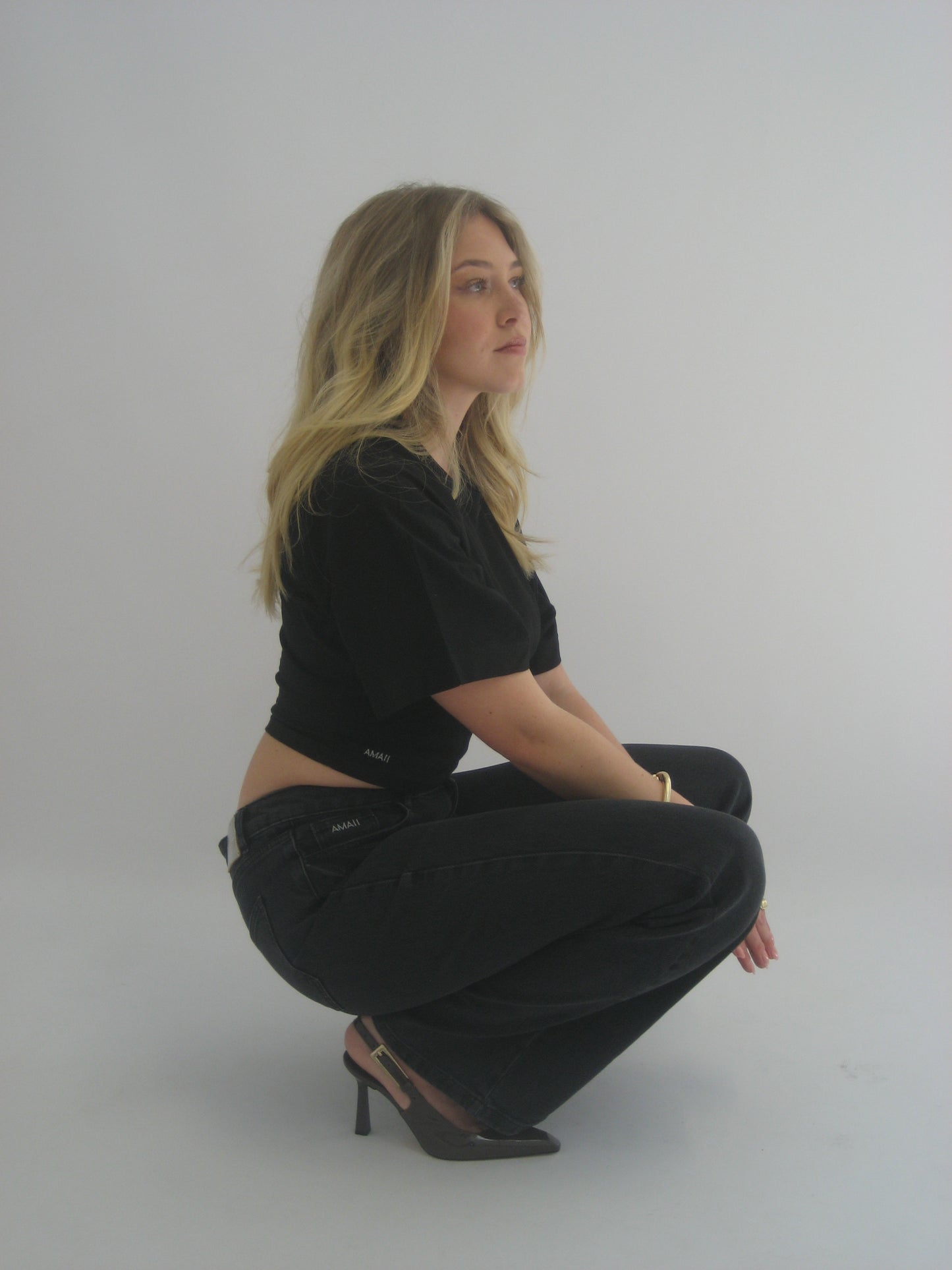 KOMORI CROPPED TOP BLACK