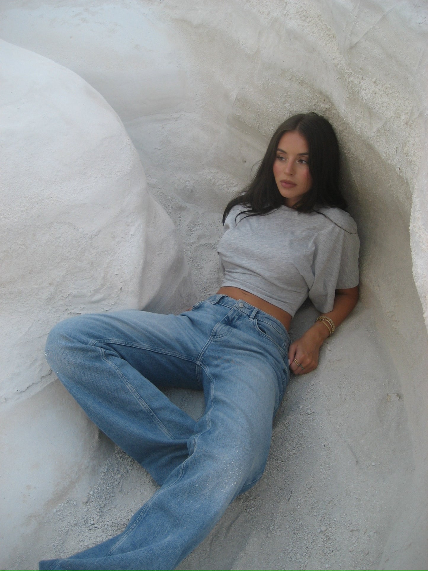 KOMORI CROPPED TOP grau Mood